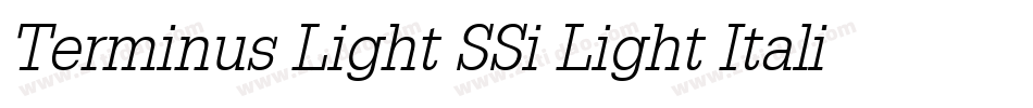 Terminus Light SSi Light Italic字体转换